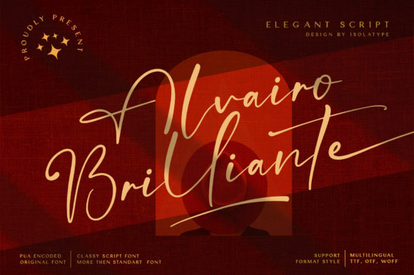 Alvairo Brilliante: A Delicate Script Font for Web Headers