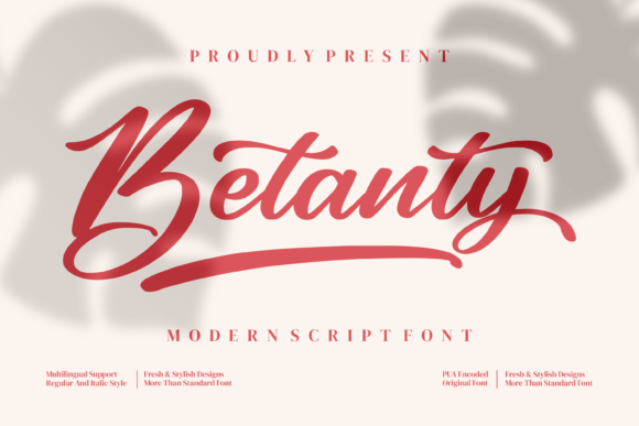 Betanty: A Handwritten Font for Modern Web Design