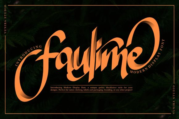 Faulime: An Elegant Handwritten Font for Editorial Design