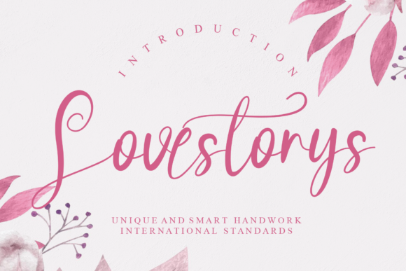 Lovestorys: An Elegant Script Font for Editorial Design