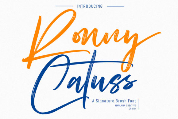 Ronny Catuss: A Handwritten Font for Elegant Editorial Design