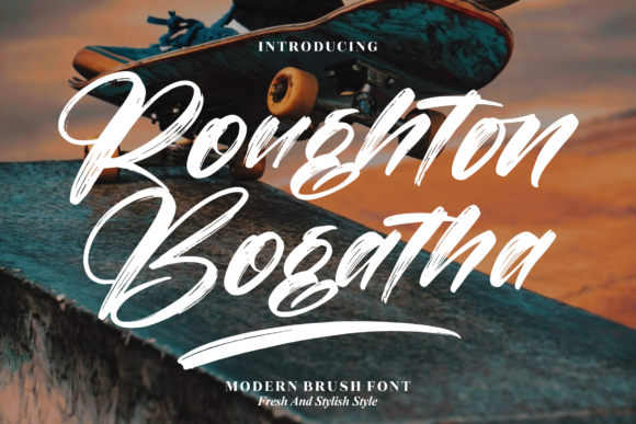 Roughton Bogatha: A Flowing Script Font for Handmade Brands